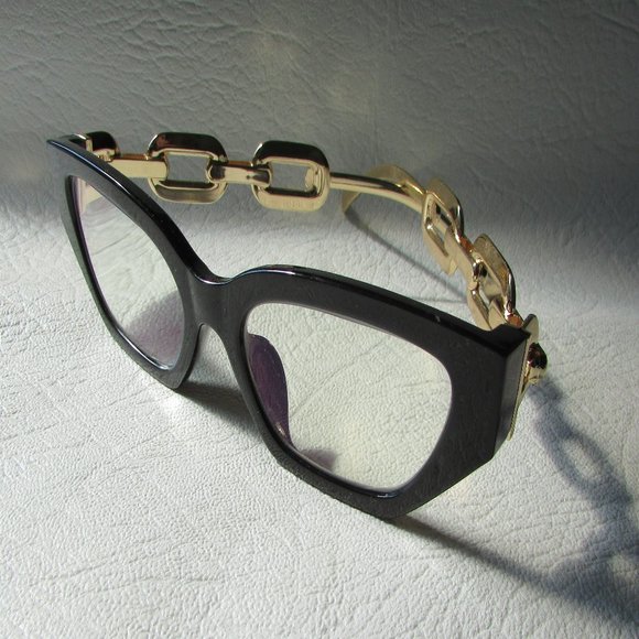 Eyeglasses - Black with Gold Link Arms 2.00 - Picture 7 of 9
